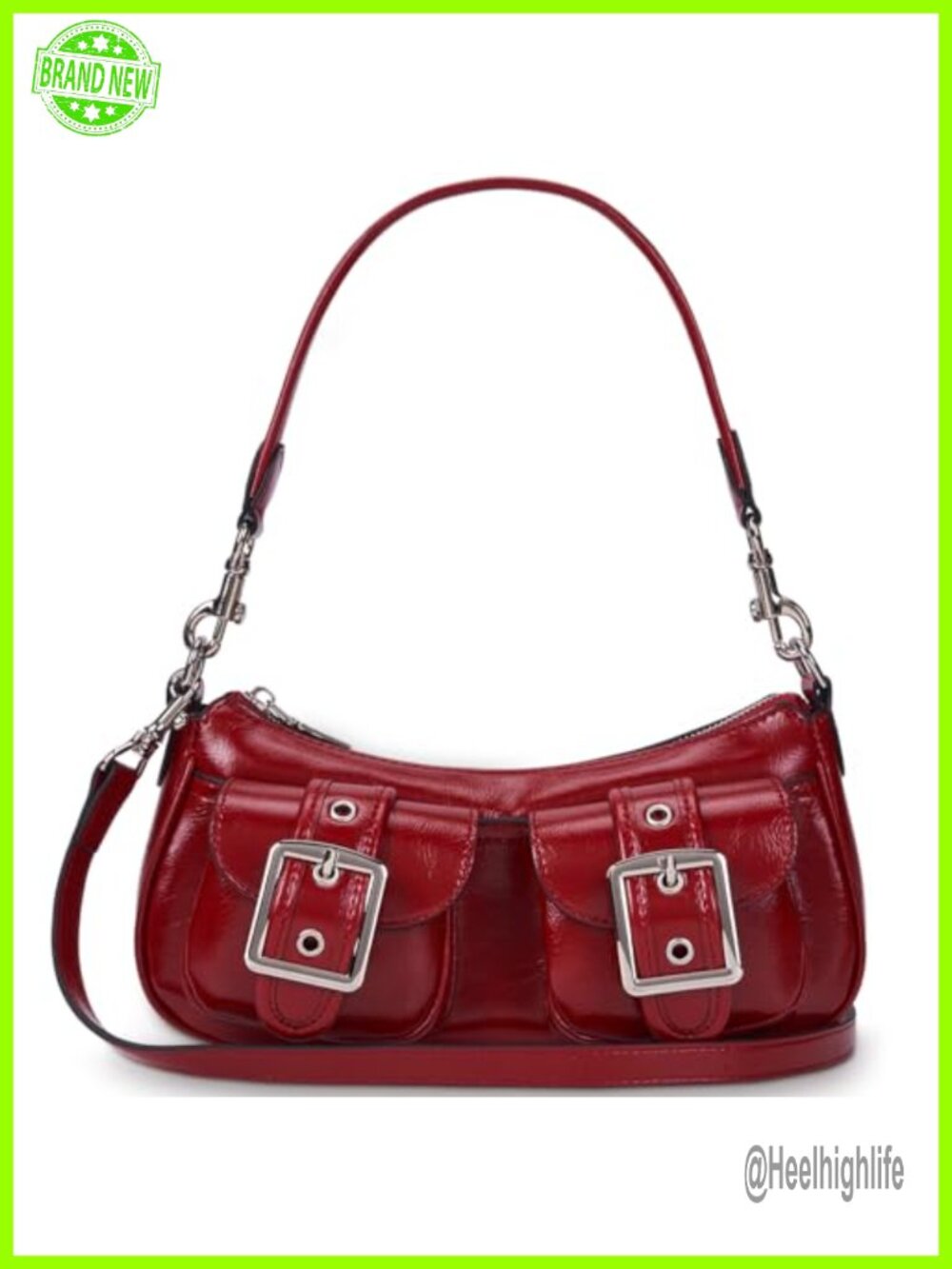 Faux Leather Shoulder Bag Y2k Hobo Tote Crossbody Everyday Purse